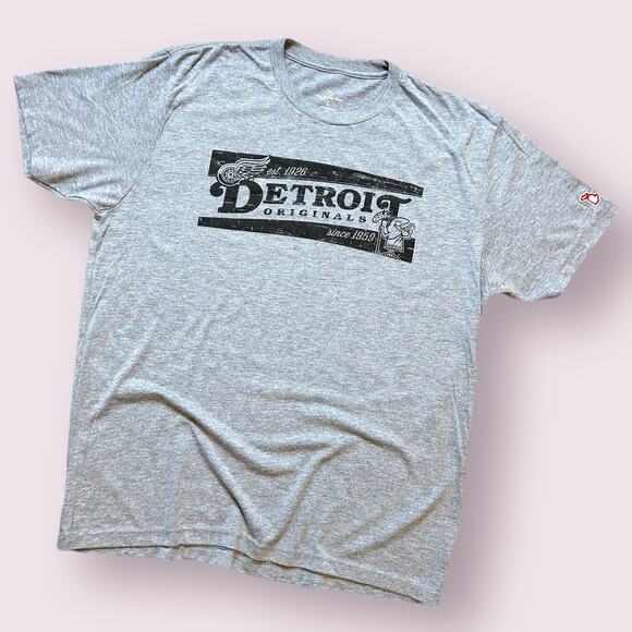 The Mitten State Detroit Michigan T-Shirt Size Large Little Ceasars Redwings - Picture 1 of 4